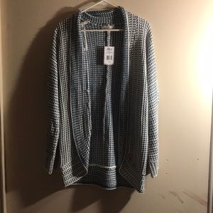 Open front sweater.